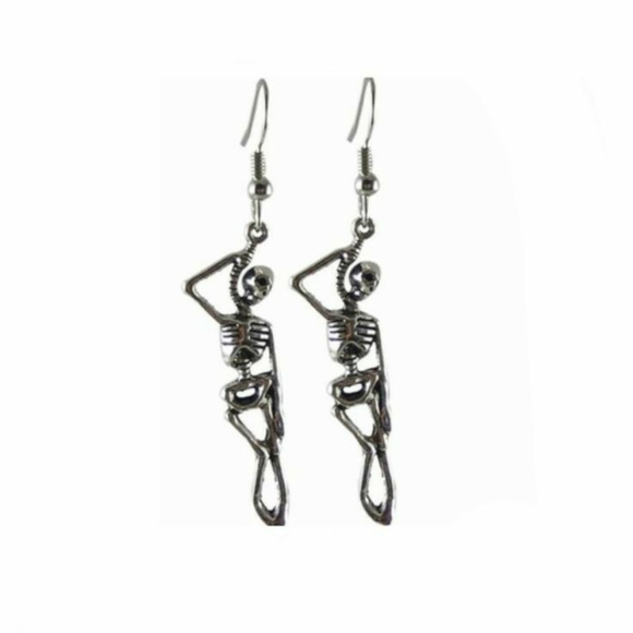 Skeleton charm earrings - Picture 3 of 4